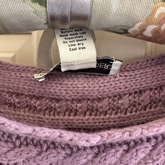 BAMBOO TRADERS KNITTED LAVENDER TOP-EUC/XL - Picture 4 of 5